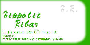 hippolit ribar business card